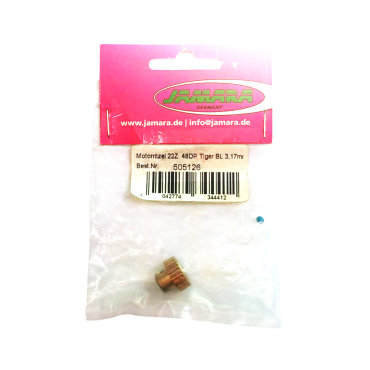 PINHÃO DO MOTOR 22T 48DP M0,6 3,17MM PARA AKRON / MYRON / TIGER BL JAMARA 505126